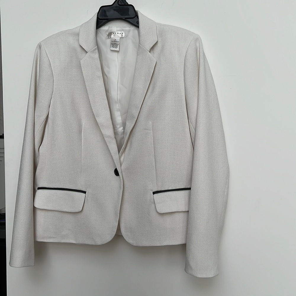 KENAR White Tweed Like Blazer